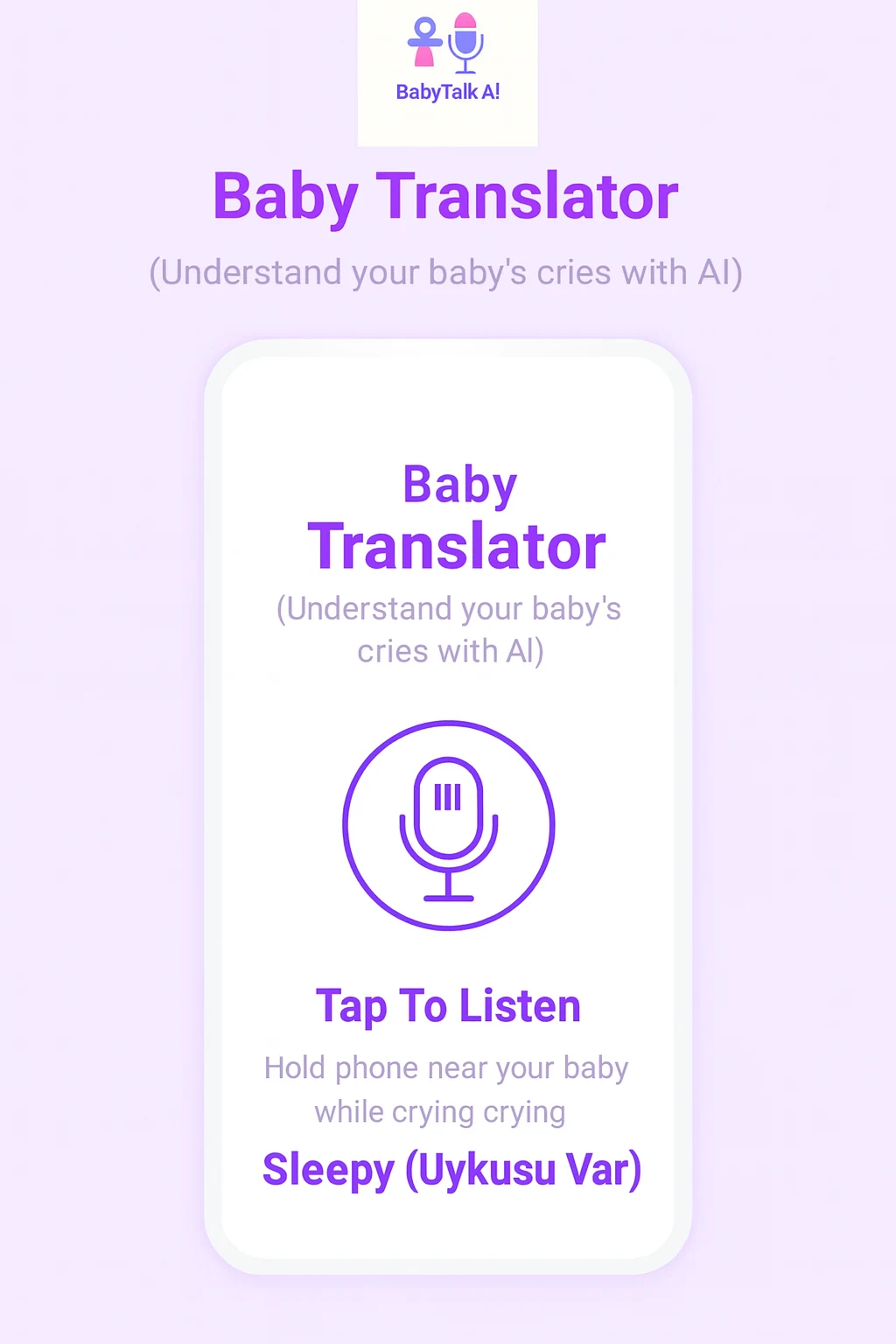BabyTalk: Cry Translator & AI screenshot